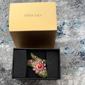 Heidi Daus Vibrant Green and Pink Gem Bracelet